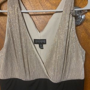 Women’s Black & Champagne Enfocus Studio Dress